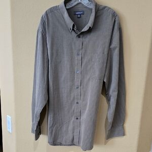 Croft & Barrow Men's Olive/Taupe Button Down Cotton Shirt